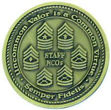 USMC Staff NCO's Uncommon Valor Challenge Coin EF picture
