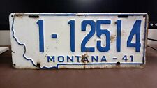 1941 Montana BUTTE CO. License Plate Tag Original  picture