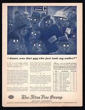 1943 Aetna Fire Group Insure Janet Was That YOU Who Just Took My Wallet Print Ad picture