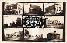 STANLEY North Dakota RPPC postcard Greetings from 8 views of town picture
