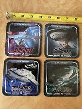 Vintage Star Trek Coasters Set Of 4 Different Space Ships Good Condition picture