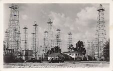 RPPC Kilgore TX East Texas Oil Field Wells Boom 1940s Photo Postcard E1 picture