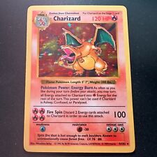 Shadowless Charizard 4/102 Base Set Holo Rare Pokemon Card Near Mint picture
