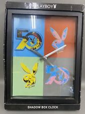 Playboy Shadow Box Clock  NEW IN BOX  Andy Warhol Bunny Heads picture