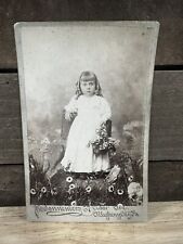 Antique Victorian Cabinet Card Of A Little Girl By “Sonnenberg” Allegheny, PA picture