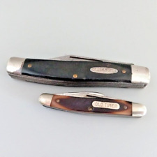 Lot of 2 Vintage 3 Blade Pocket Knives Schrade Old Timer Ranger Made in USA picture