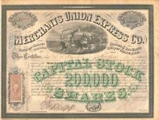 Merchants Union Express Co. - Fantastic Express Stock Certificate with Revenue S picture
