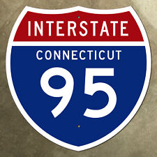 Connecticut interstate route 95 highway marker road sign 1957 New Haven 12x12 picture