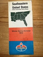 Vintage 1972 Southeastern  U.S. Road Map W Interstate Strip Maps Amer Oil Co picture