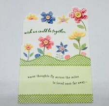 VTG Hallmark Easter Card Tri-Fold “Wish We Could Be Together” Art Flowers P4 picture