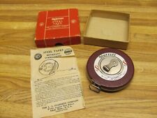 Vintage STARRETT No. 530 Steel Tape Measure 50' Mint In Box w/ Instructions picture