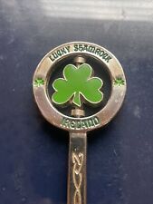 LUCKY SHAMROCK SPOON FROM IRELAND VINTAGE Spinning Shamrock Silver picture