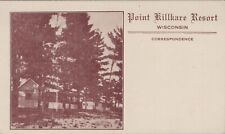 Point Killkare Resort Wisconsin exterior buildings trees c1900 postcard A868 picture