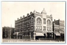 c1910's IOOF Block Building Scene Street Sealine Kansas KS RPPC Photo Postcard picture