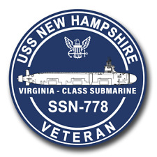 US Navy USS New Hampshire SSN-778 Silhouette Veteran Decal picture
