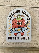 Dutch Bros Coffee Sticker Chasing Waves Strawberry Surfboard Good Vibes May 2024 picture