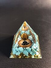 7 Chakra Pyramid Heal Obsidian Chakra Crystal Stone Energy Orgone Gift picture