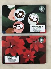 Starbucks 2x Christmas Holiday 2021 Gift Card NEW Cards #11 picture