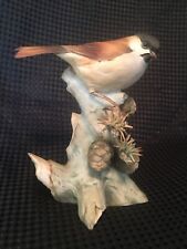 Tay Italy Ceramic Willow Tit Bird On Prickly Pine ~6