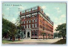 1913 Y. M. C. A. Building Street View Savannah Georgia GA Antique Postcard picture