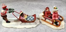 Members Mark 2005 Victorian Village Replacement Kids Sledding - Set of 2 picture