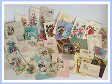 Vtg Greeting Cards Lot - Easter/Get Well/Xmas/Baby/Etc - LOT OF 40 CARDS  (P54) picture