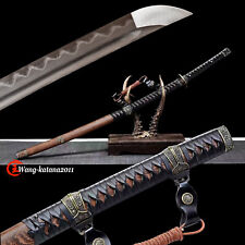 Sharp Rosewood Tachi Sword Folded Steel Clay Tempered Japanese Samurai Katana picture