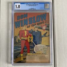 DON WINSLOW OF THE NAVY #1 CGC 1.0 Fawcett Comics 1943 WWI Cover Captain Marvel picture
