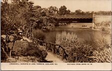 Real Photo Postcard Cresswell Gardens & Lake Torrens in Adelaide South Australia picture