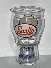 Vintage Swifty Real Ale Brewing Co Beer Glass Sz 12 Fl Ounces Blanco Texas picture