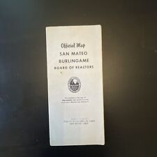 1962 San Mateo Burlingame California official map Board Of Realtors picture
