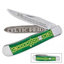 Celtic Pride Irish Trapper Folding Pocket Knife - NEW -  Fast Shipping picture