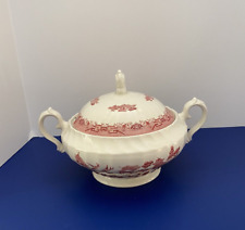 Wesson English Soup Tureen (Vintage) - Pink  Dinnerware-Pink Willow-2 Qt picture