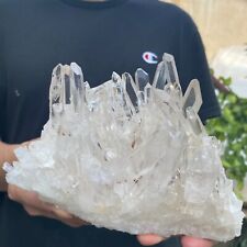 2.6lb Large Natural White Clear Quartz Crystal Cluster Raw Healing Specimen picture