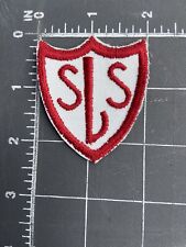 Vintage SLS Shield Crest Patch Saint Lukes Seton LaSalle Catholic School St. Red picture