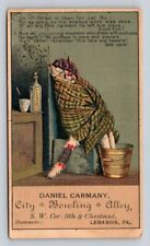 Daniel Carmany City Bowling Alley Anthropomorphic Dressed Sick Ill Cat  P150 picture