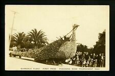 California CA real photo postcard RPPC Pasadena Rose Parade Glendale Float 1923 picture
