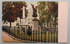 Soldier's Monument, Lowell MA Massachusetts Vintage Postcard - Cannons (#8042) picture