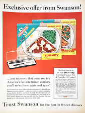 PRINT AD Swanson Frozen TV Dinners 1962 10.5x13 Turkey Fried Chicken picture