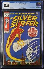 SILVER SURFER #15 (1970) CGC 8.5 WHITE HUMAN TORCH APPEARANCE MARVEL COMICS picture