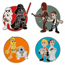 2024 Star Wars Pin Trading Starter Set 4 Pins Lanyard Disney NEW NOC picture