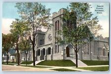 c1910's Baptist Church Building Stairs Entrance Rochester Minnesota MN Postcard picture
