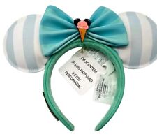 NWT Disney Parks Beach Club Resort Minnie Ears Headband Loungefly Scented  picture
