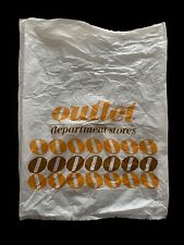 Vintage 1970s Outlet Department Stores Providence RI Shopping Plastic Bag Prop picture