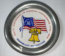 Vtg 200th Anniversary Independence Donnelley Marketing Tile Dish 1776 - 1976 picture