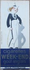 Art Deco 1930s Bookmark, Rene Vincent/Poulbot, Artist-Signed, Cigarette/Lottery picture