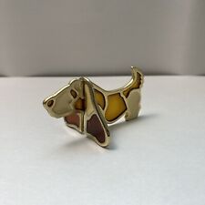 Small Vintage Stained Glass Hound Dog With Detachable Ears picture