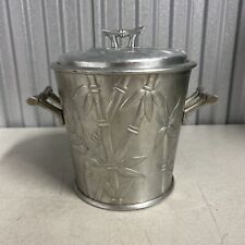 Vintage Everlast Ice Bucket W/ Lid & Pyrex Insert Bamboo Design & Handles picture