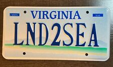 Virginia DMV Vanity License Plate Tag Va Personalized Land To Sea Palestine Tag picture