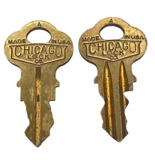 Lot of 2 Vintage CHICAGO Lock Co  Keys Marked #1612 and #2316 -  1 1/2